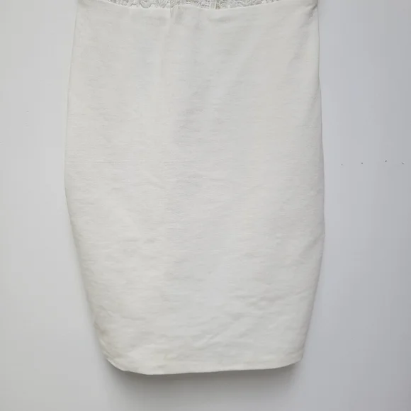 Lulu's Women Dress XS White Coquina Scalloped Lace Social Sheer Mesh Bodycon - Picture 6 of 15
